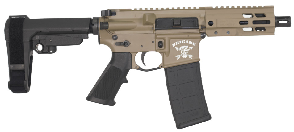Brigade BM-15 5.56 AR Pistol FDE with SBA3 Brace