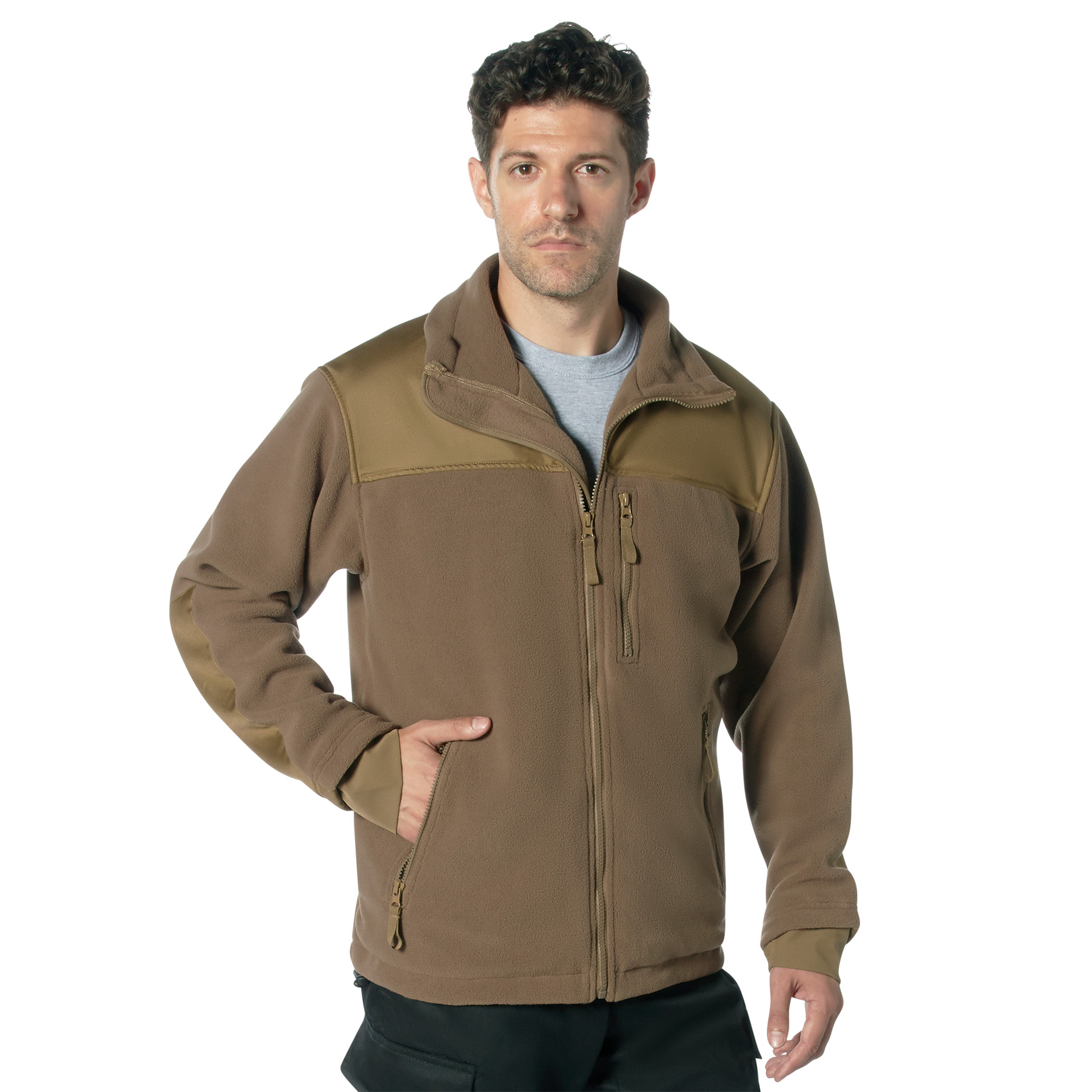 Rothco Concealed Carry Spec Ops Fleece Jacket - Coyote Brown, Large
