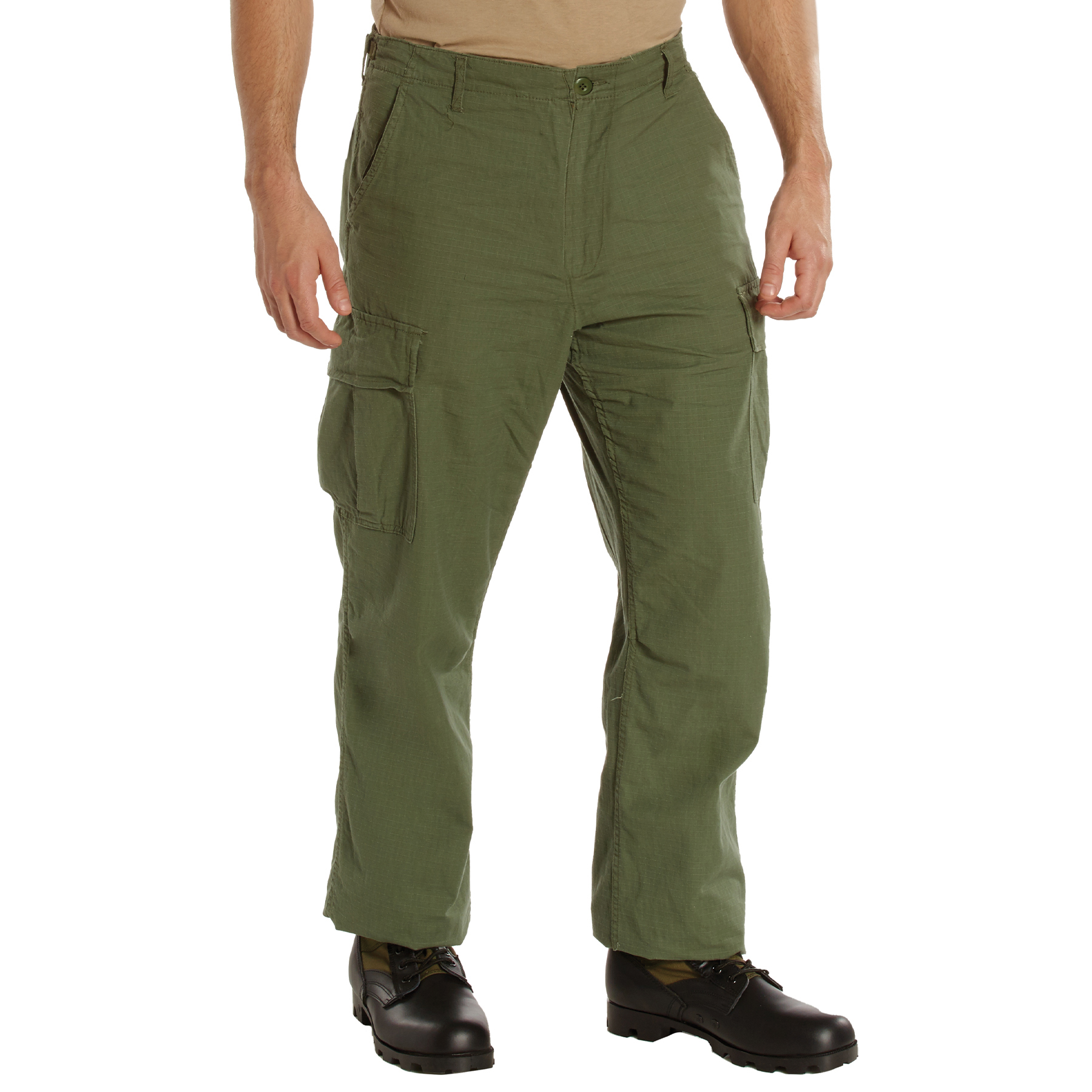 Rothco Vintage Vietnam Rip-Stop Fatigue Pants - Olive Drab, Large