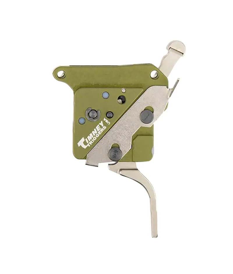 Timney Triggers 51716V2 Elite Hunter Straight Trigger with 3 lbs Draw Weight Green/Nickel Finish for Remington 700 Right