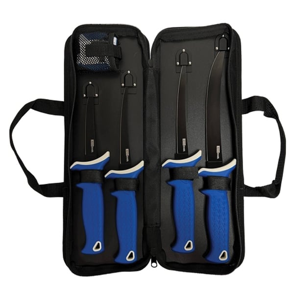 AccuSharp Fixed Fillet Knife Kit with Knife Sharpener Blue - for Precision Cutting - 737C
