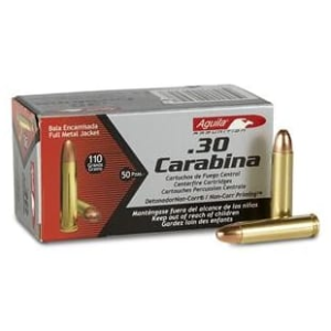 Aguila 1E302110 Target & Range 30 Carbine 110 gr Full Metal Jacket (FMJ) - 50rd Box
