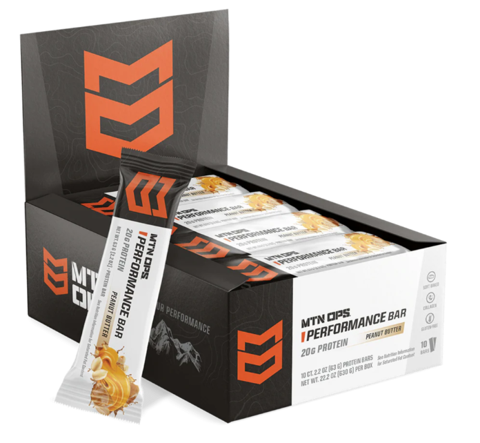 MTN OPS Performance Protein Bar, Peanut Butter Bliss - Pack of 10 - 4127070810