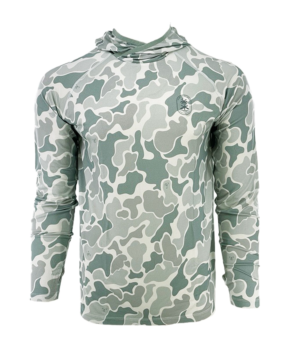 PSA Performance Hoodie with Logo, Whisper Green Camo, Small