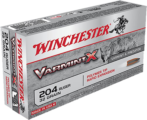 WINCHESTER VARMINT-X 204 RUGER – 32GR POLYMER TIP 20RD 10BX/CS - No Credit Card Fees - Low, flat rate shipping