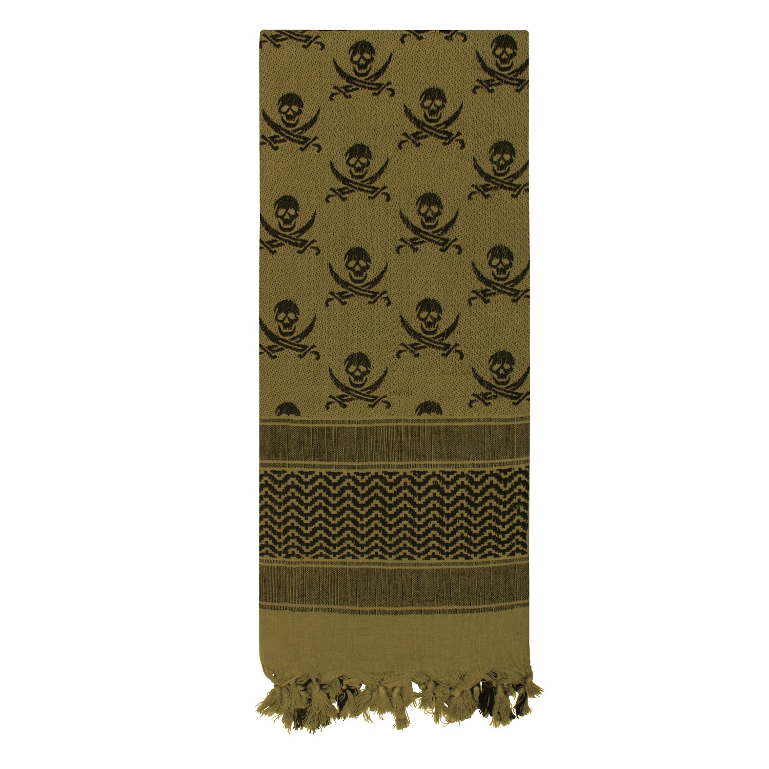 Rothco Skulls Shemagh Tactical Desert Keffiyeh Scarf - Olive Drab