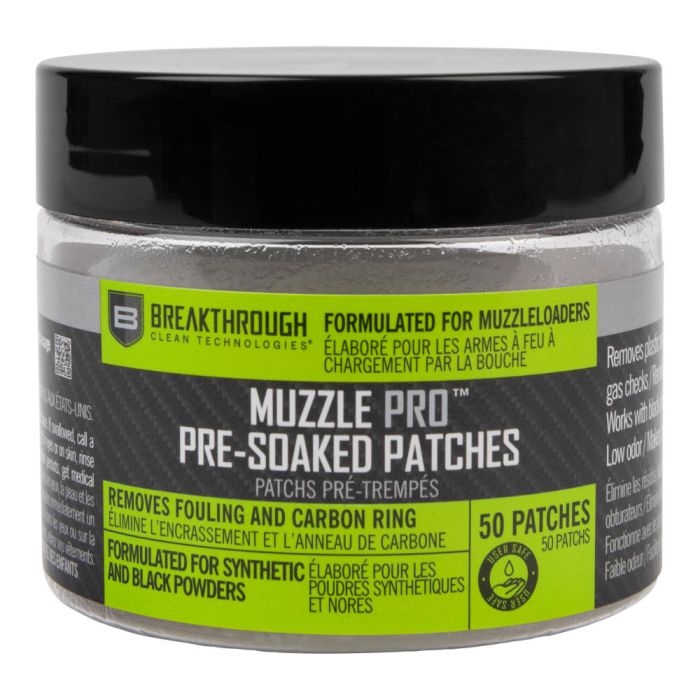 Breakthrough Clean Muzzle Pro 2.75" x 2.38" Round Pre-Soaked Cleaning Patch - BT-MZ-SCP