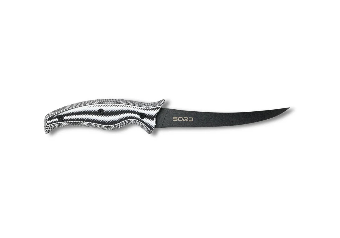 SORD Fishing Products 6" Flexy Fillet Knife Fixed Blade, Black - S6IFK-FL