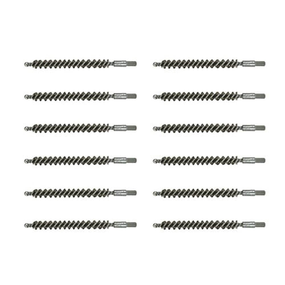 Brownells .243 Caliber/.25 Cal/6mm #8-32 Male Standard Line Bore Brush, Pack of 12