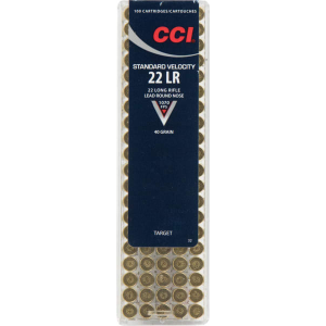 CCI 0032 Competition/Target and Plinking Standard Velocity 22 Long Rifle (LR) Lead Round Nose 40 GR - 100rd Box
