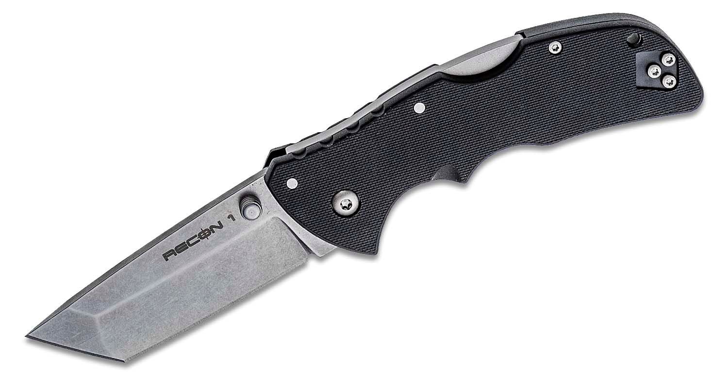Cold Steel 1 Mini Folding Knife Black Beauty with a Tanto Blade for Versatility - CS-27BAT