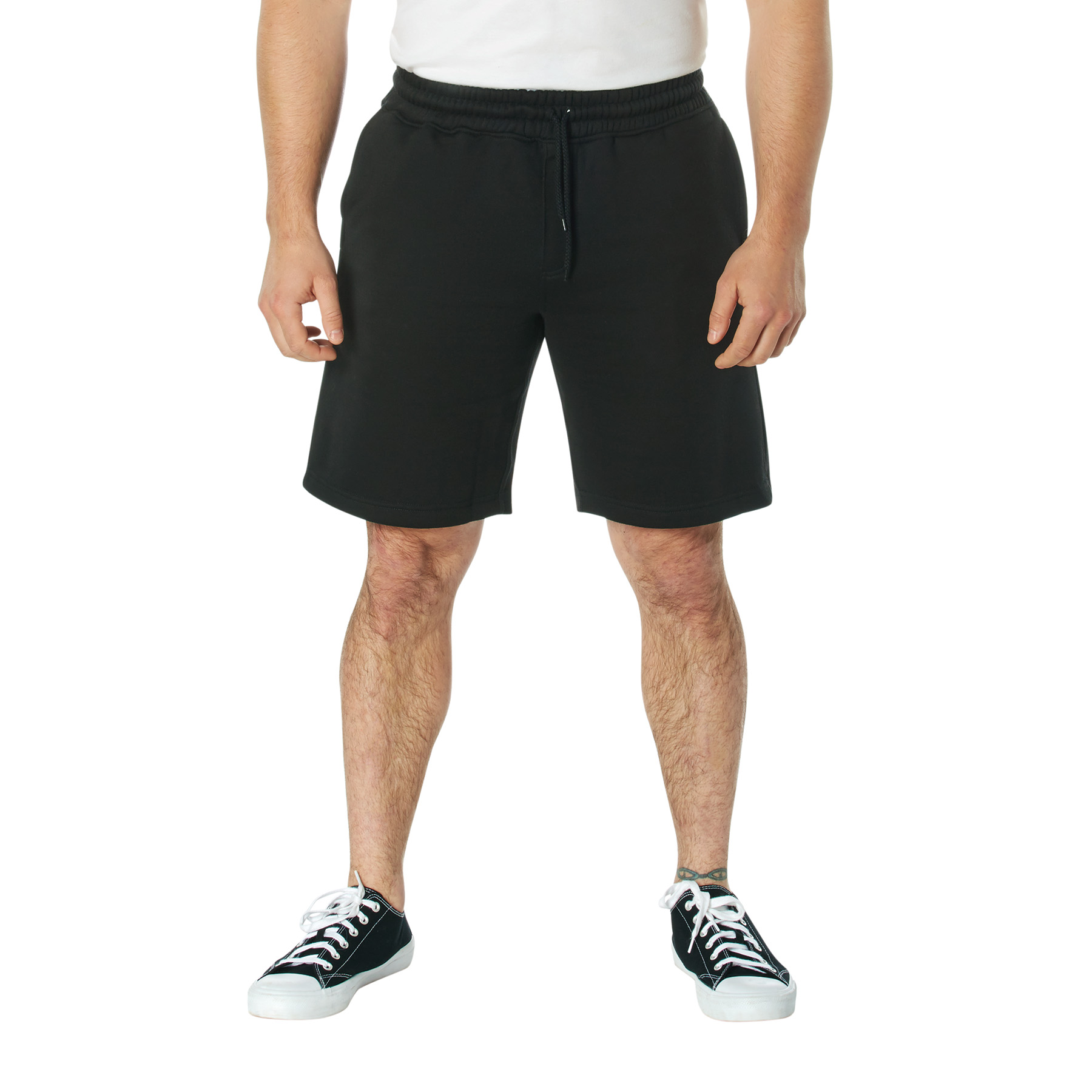 Rothco Camo And Solid Color Sweatshorts - Black, Small
