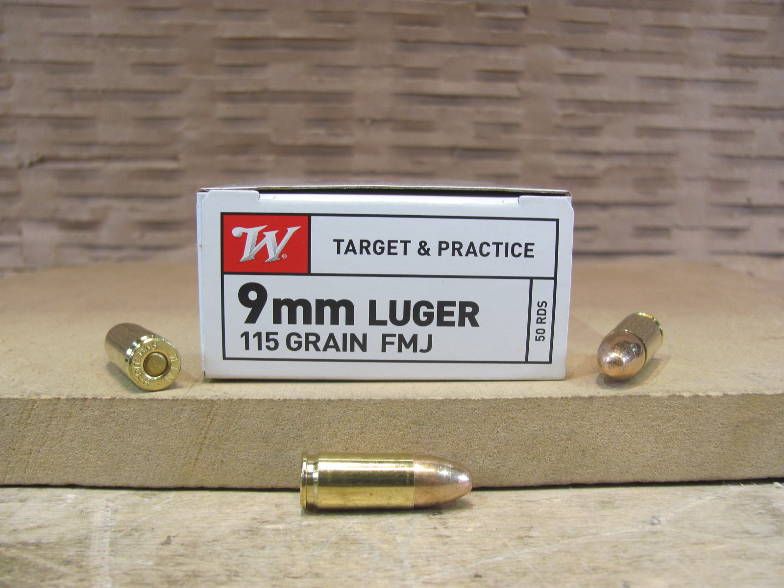 500 Round Case – 9mm Luger FMJ 115 Grain Winchester White Box Ammo – Q4172