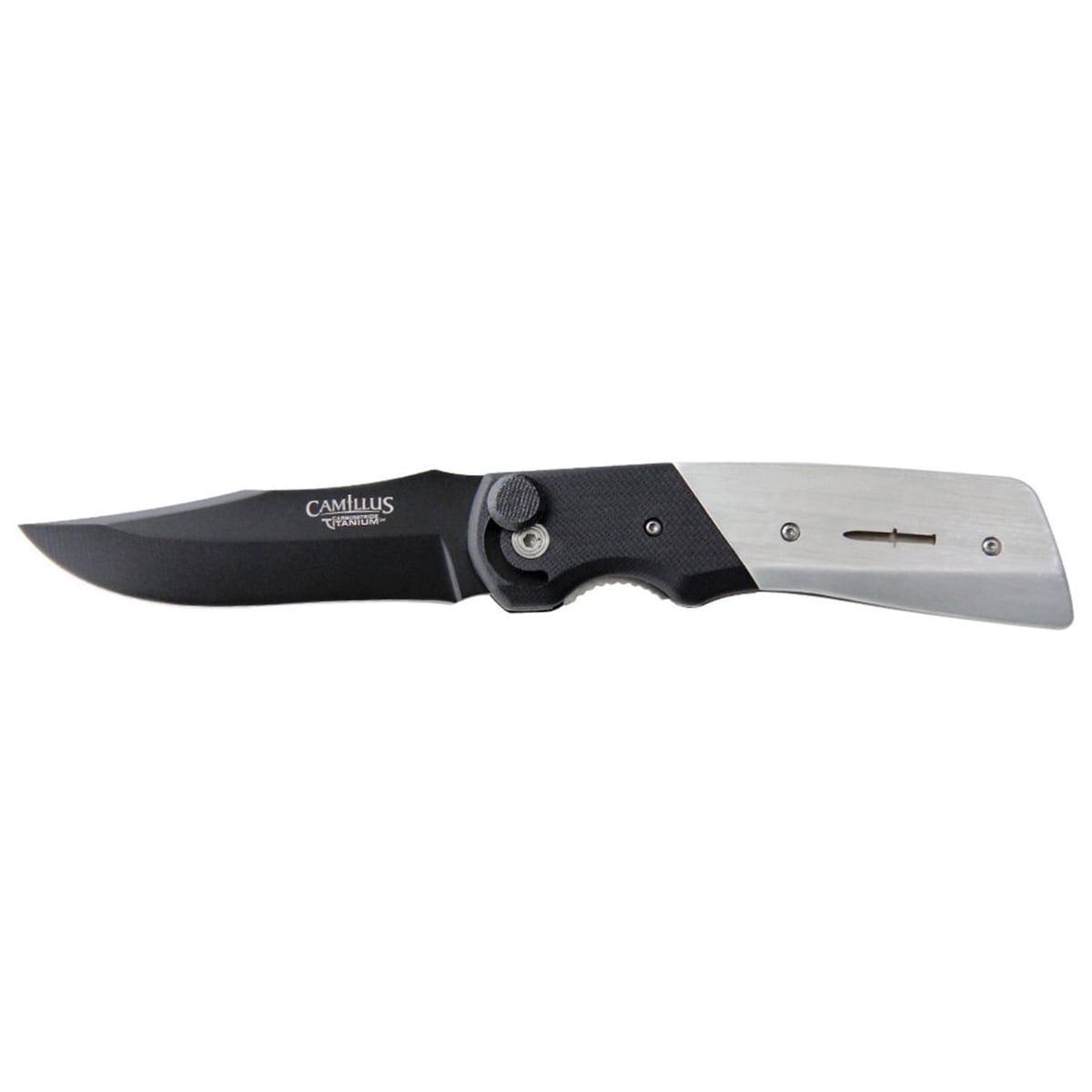 Camillus Cuda Bolt Folding Clip Point Knife, Silver - CAM-19080