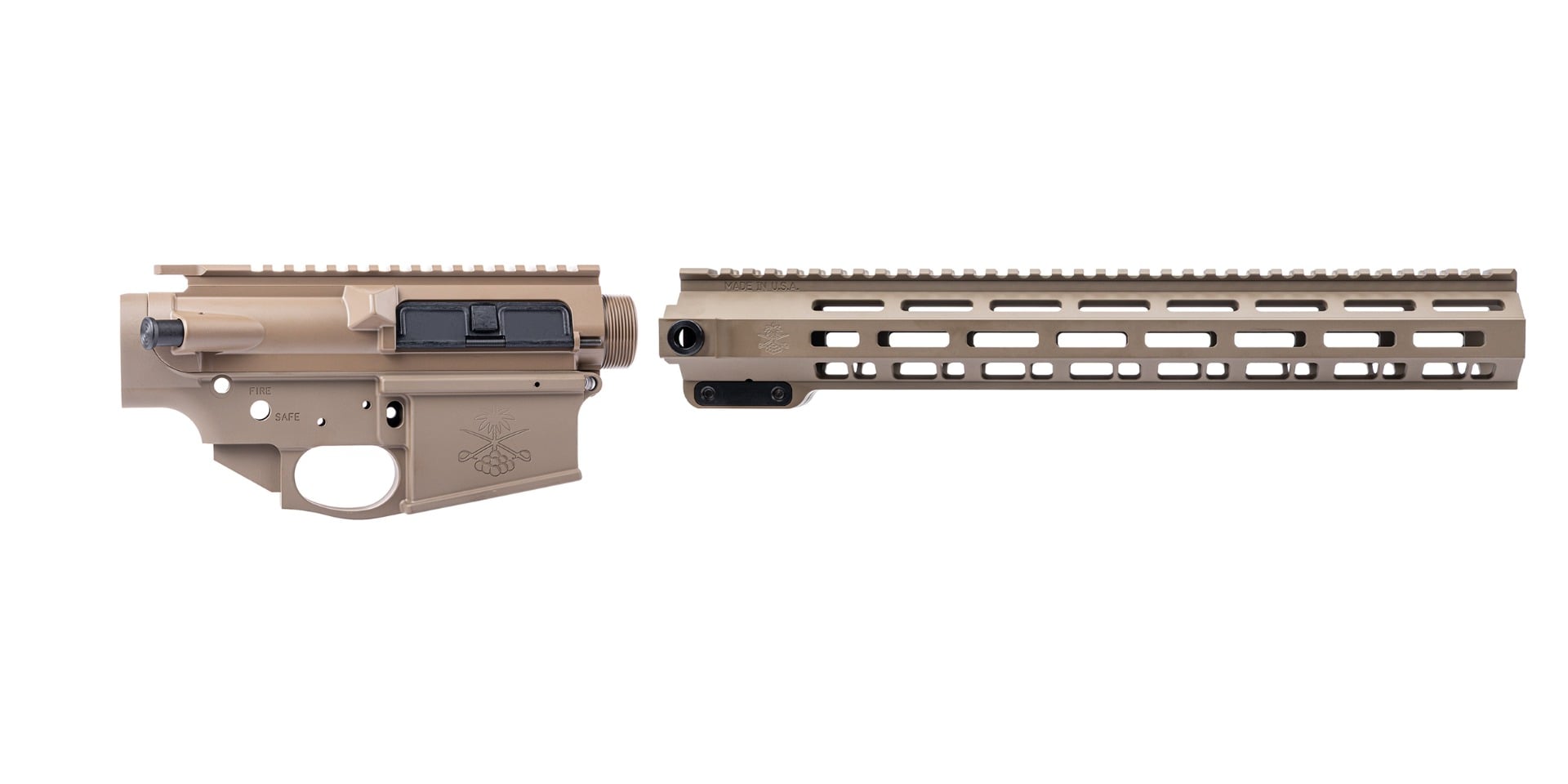 Sabre-10 Builder Set - 15" QDSM Rail, FDE