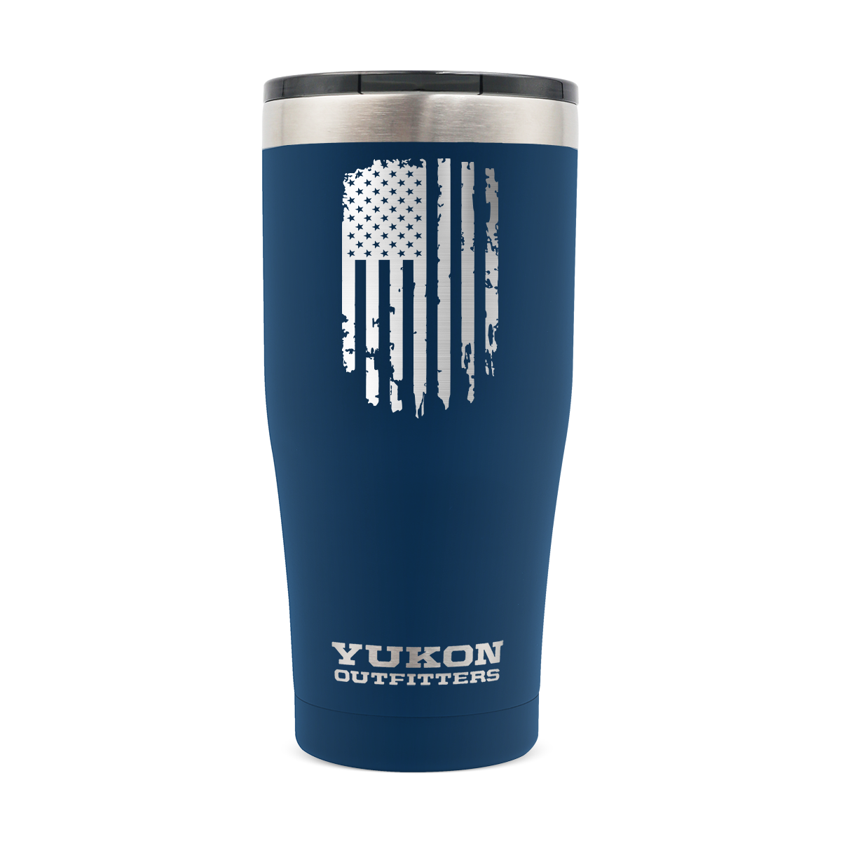 Yukon Outfitters 20 oz Freedom Tumbler, Navy w/ Vertical US Flag  - MGYT20NBVUS