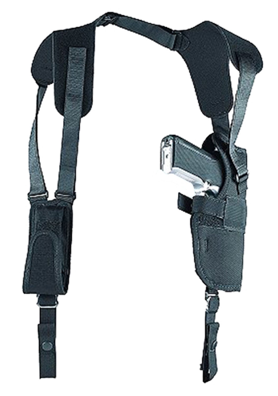 Uncle Mike's Sidekick Size 0 Right Hand 2" to 3" Small/Medium Autos Vertical Shoulder Holster, Textured Black - 83001