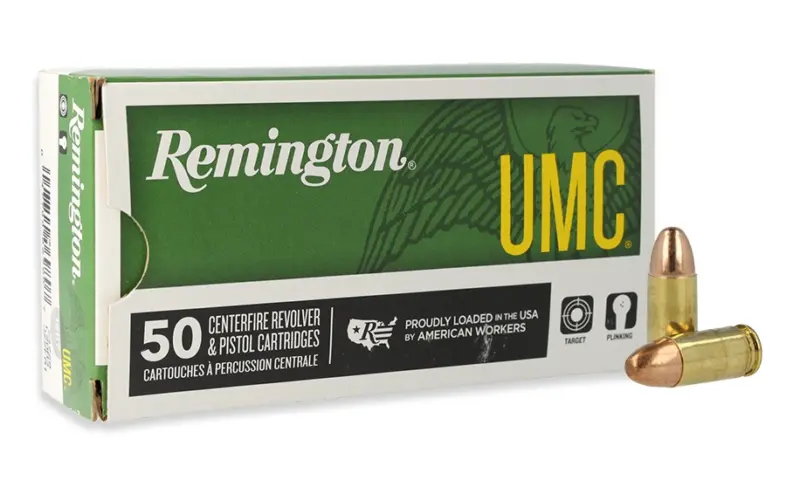 Remington Ammunition 23732 UMC 9mmLuger 147gr Full Metal Jacket 50 Per Box/10 Case