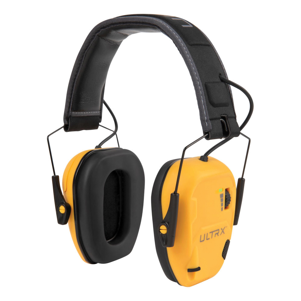 ULTRX 22 dB Bionic Electronic Earmuffs, Yellow
