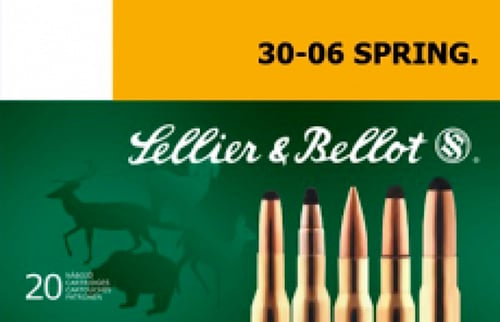 Sellier & Bellot 180 gr Semi-Jacketed Soft Point Cutting Edge .30-06 Spfld Ammo, 20/box - SB3006E