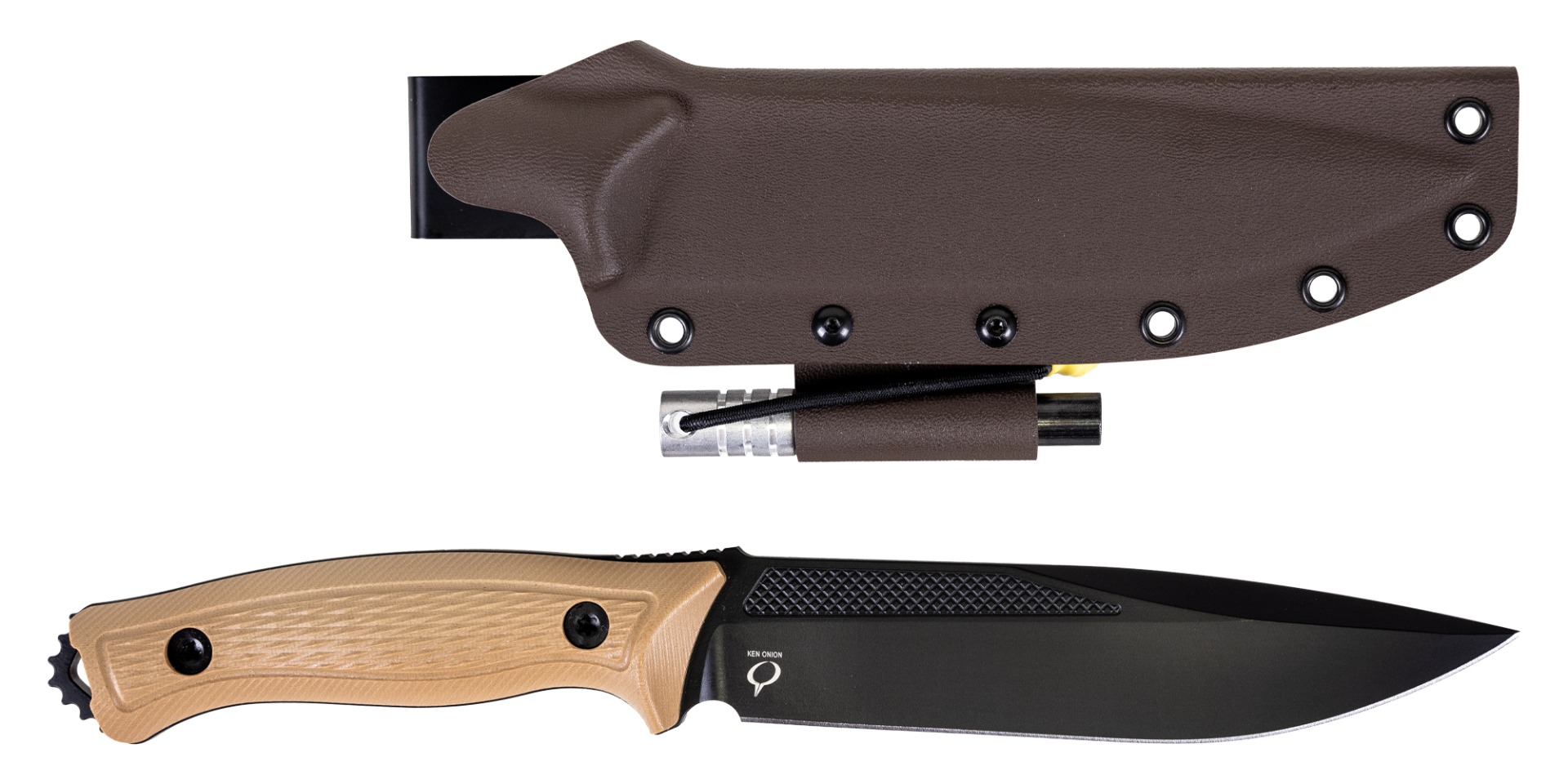 Kronos Elitesurvival Fixed Knife w/ Kydex Sheath, Coyote - KRON-KO-ELITE