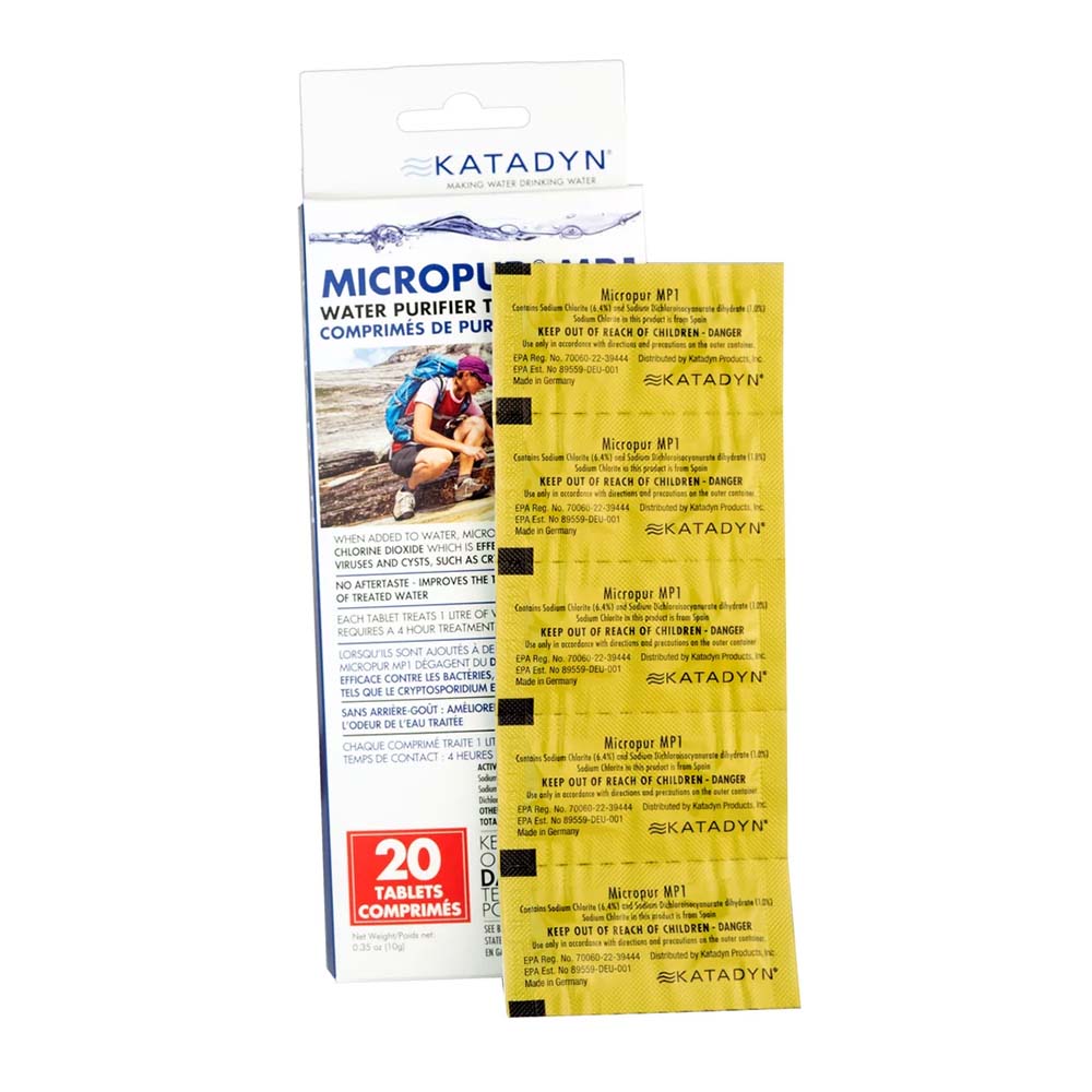Katadyn Micropur MP1 Purification Tablets, 20 pack