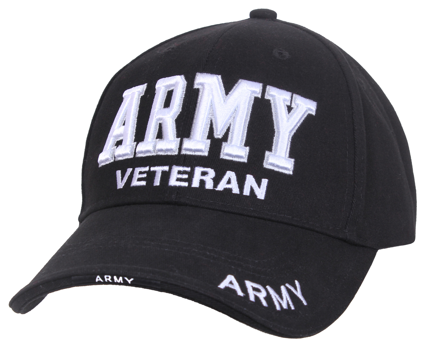 Rothco Deluxe Low Profile Army Veteran Cap - Black