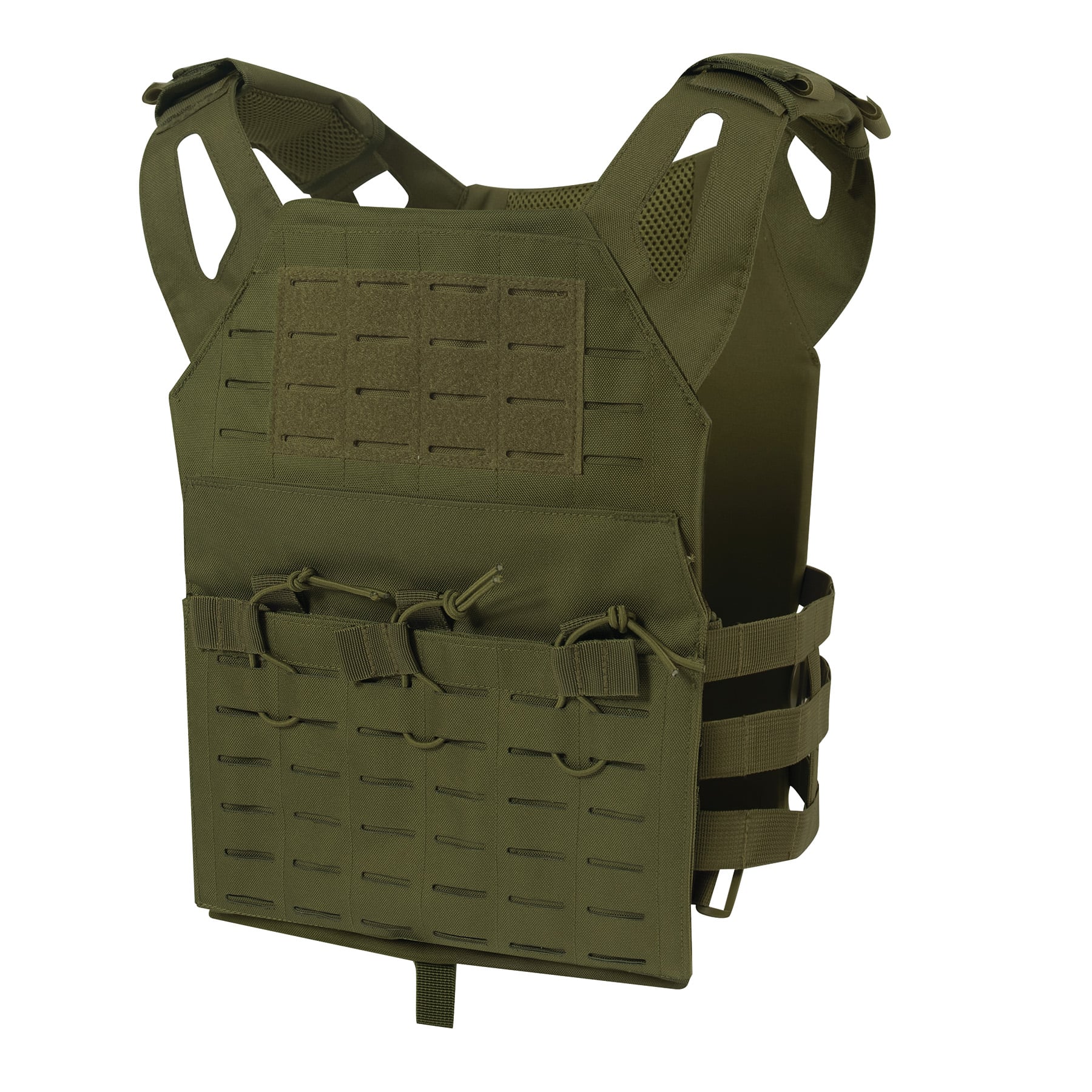 Rothco Laser Cut Molle Lightweight Armor Carrier Vest - Olive Drab, Regular