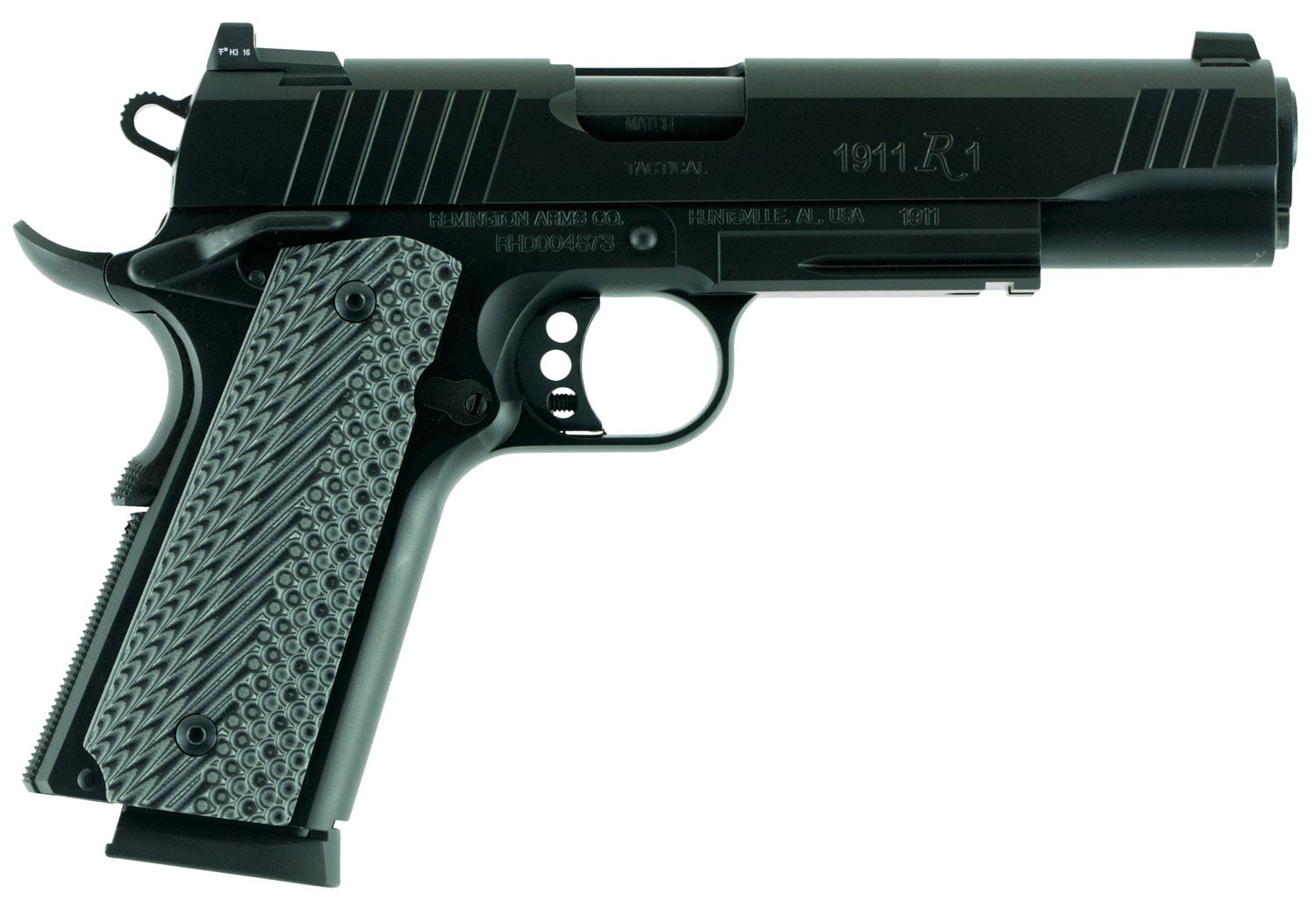 Hogue Wraparound Rubber Grips for Sig Sauer P226 Black Rubber with Finger Grooves 26000