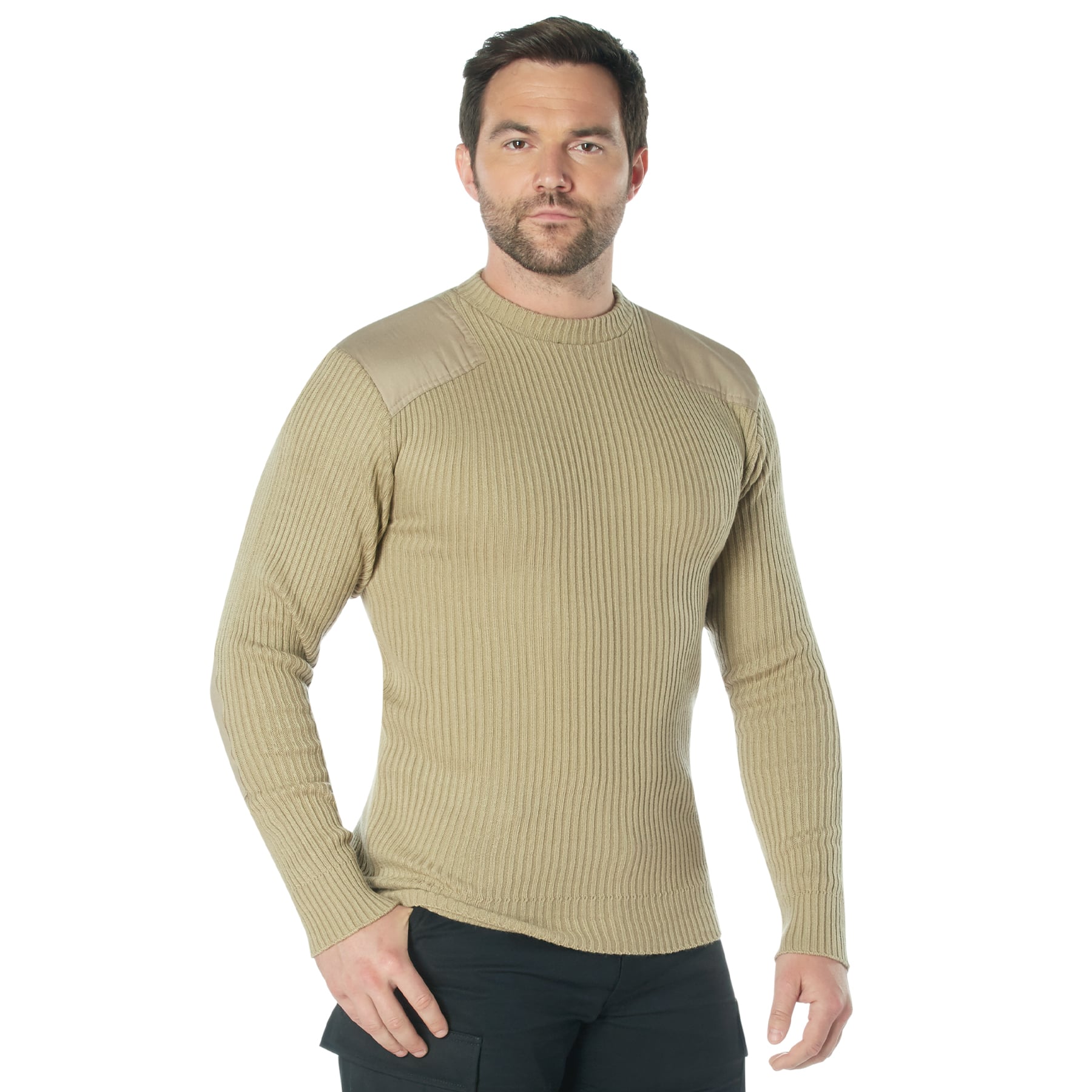 Rothco Acrylic Commando Sweater - Khaki, X-Large
