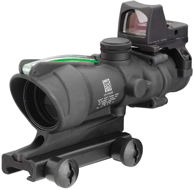 Trijicon 4x32 ACOG Rifle Scope Dual Illuminated Green Chevron .223 Reticle w/ Colt Knob Thumbscrew Mount & LED 3.25 MOA Red Dot RMR Type 2 Black