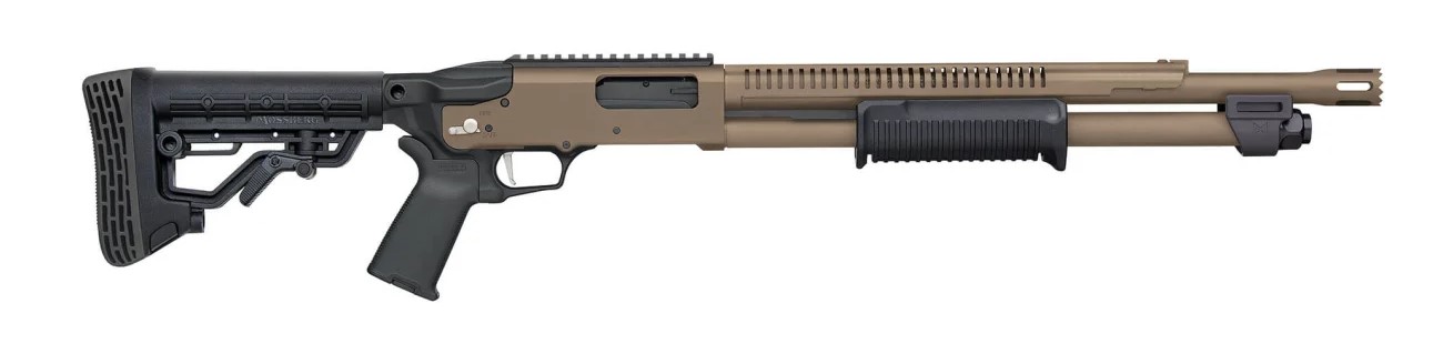 Mossberg 590R 12GA 18.5" 6+1 FDE Breacher Shotgun