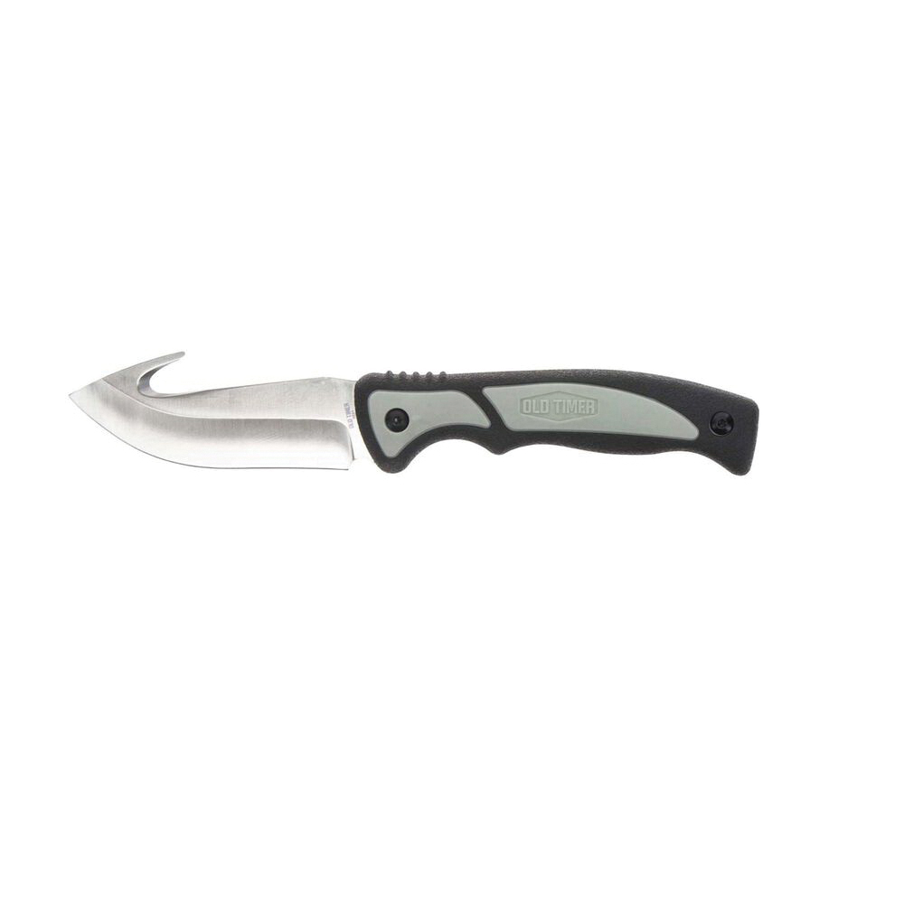 Old Timer Trail Boss, Fixed Blade Knife, Gut Hook, Black/Grey - 1137138