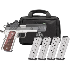 Blemished Springfield Armory 1911 Ronin AOS Pac 9mm Luger Pistol 5" Barrel 9+1 Round Blued Slide Wood Grip Satin Frame