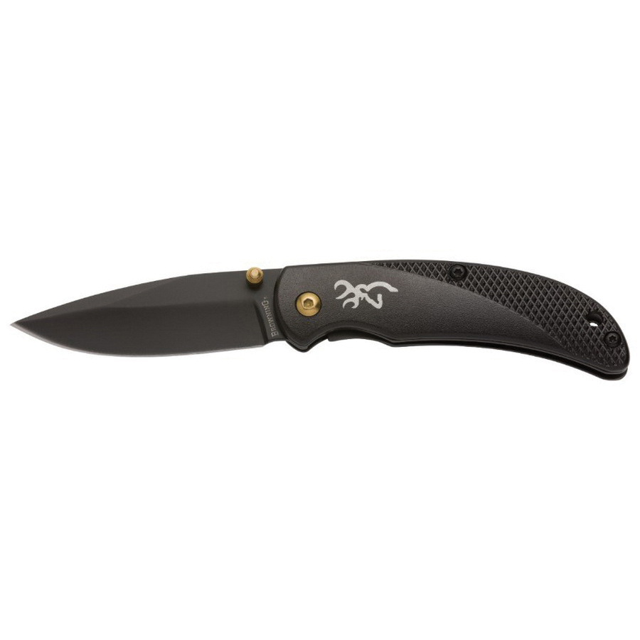 Browning Prism 3 Drop Point Folding Knife, 2.875", Black - 3220340