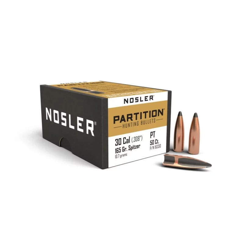 Nosler Partition Bullets .30 cal .308" 165 gr SPT 50/ct