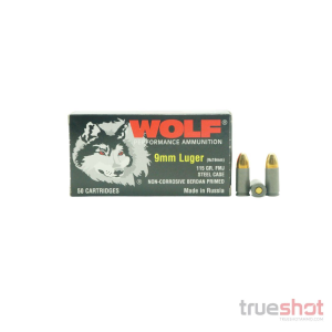 Wolf Ammunition - 9mm - 115 Grain - FMJ - 50
