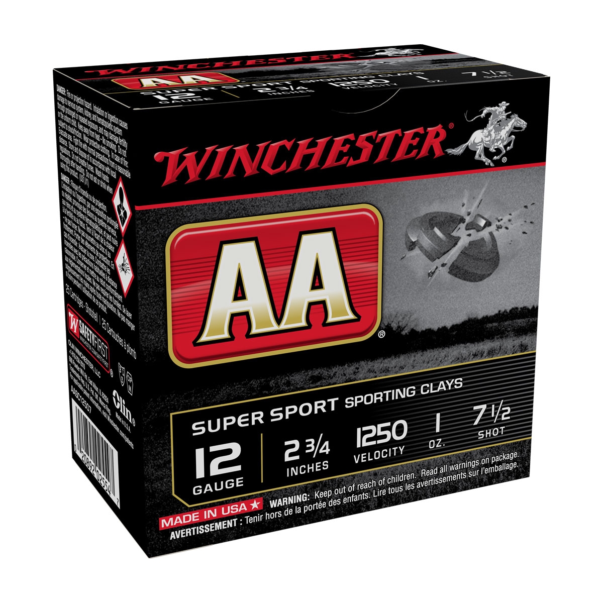 Winchester AA Super Sport 12 Gauge 2 3/4" Sporting Clays - AASC12507