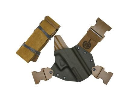 GunfightersINC Kenai Smith & Wesson M&P 45/10mm Shoulder Holster RH - Gray/Coyote Brown Kydex/Nylon, Rugged and Reliable - KN-MP4510-040221