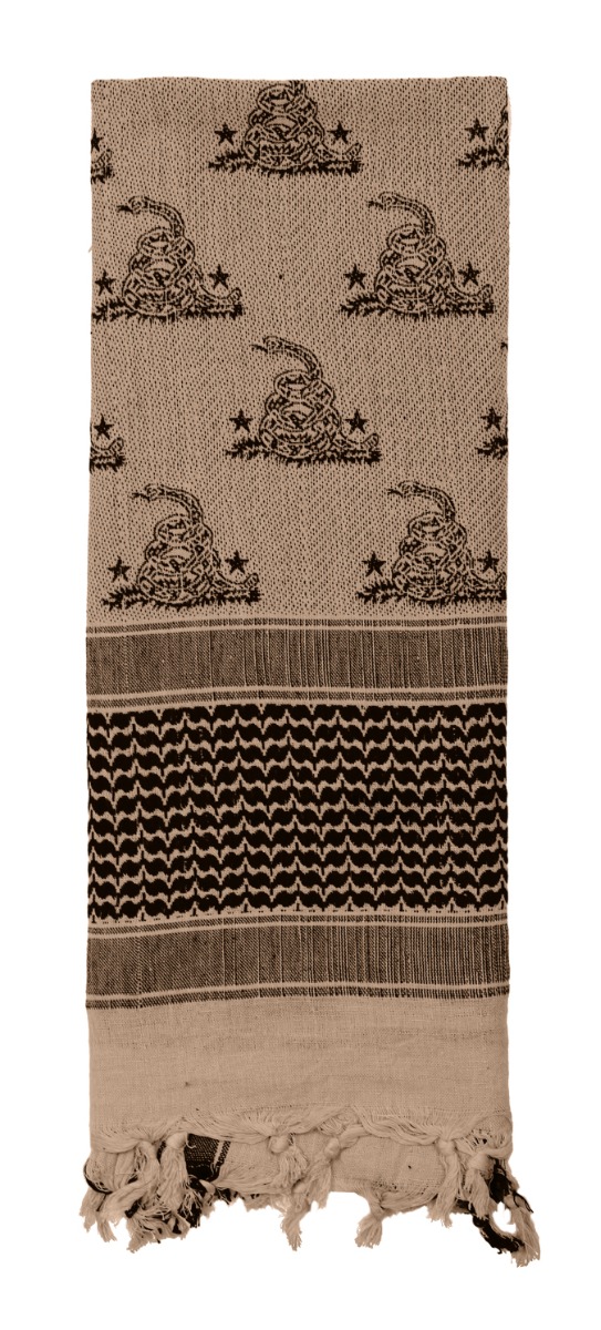 Rothco Gadsden Snake Shemagh Tactical Desert Scarf - Tan