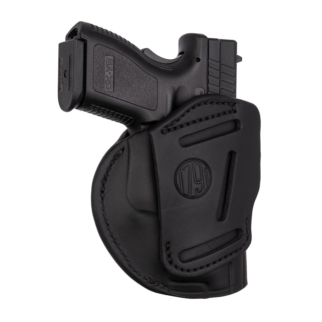 1791 Gunleather 4-Way IWB/OWB Left Hand Holster Size 5, Stealth Black - 4WH5SBLL