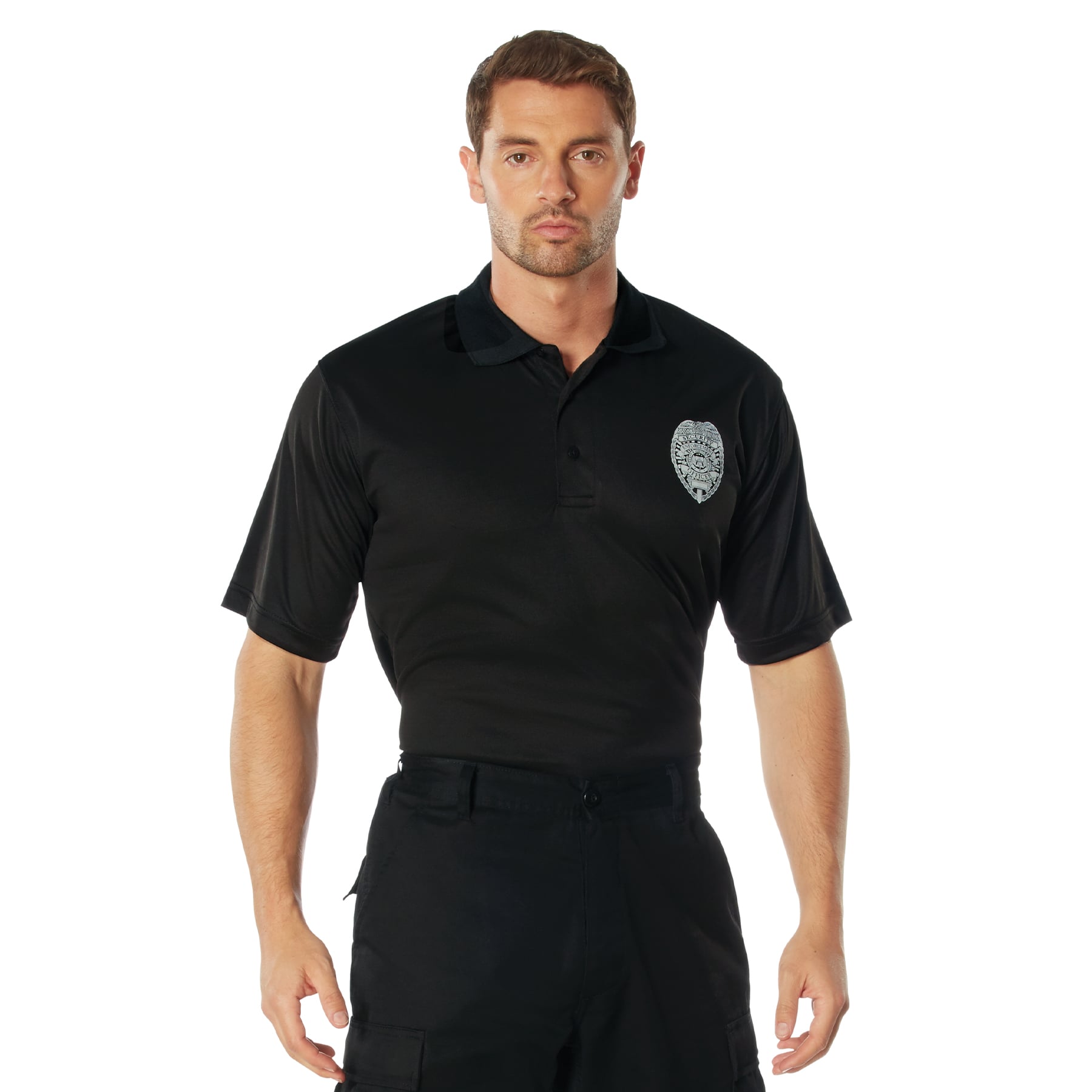 Rothco Moisture Wicking Security Polo Shirt With Badge - X-Large
