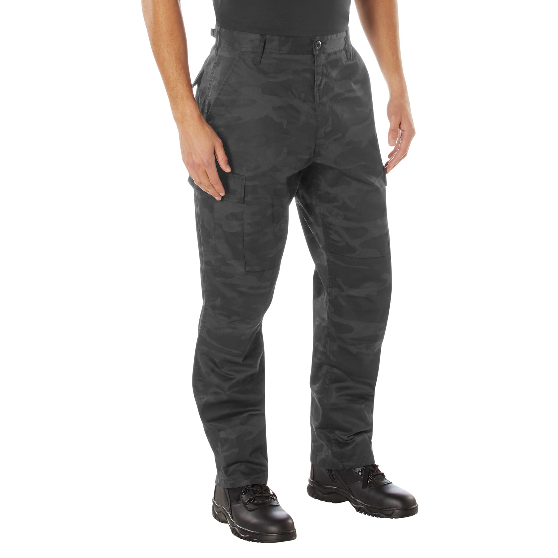Rothco Midnight Camo Tactical Bdu Pants - Midnight Black Camo, Large