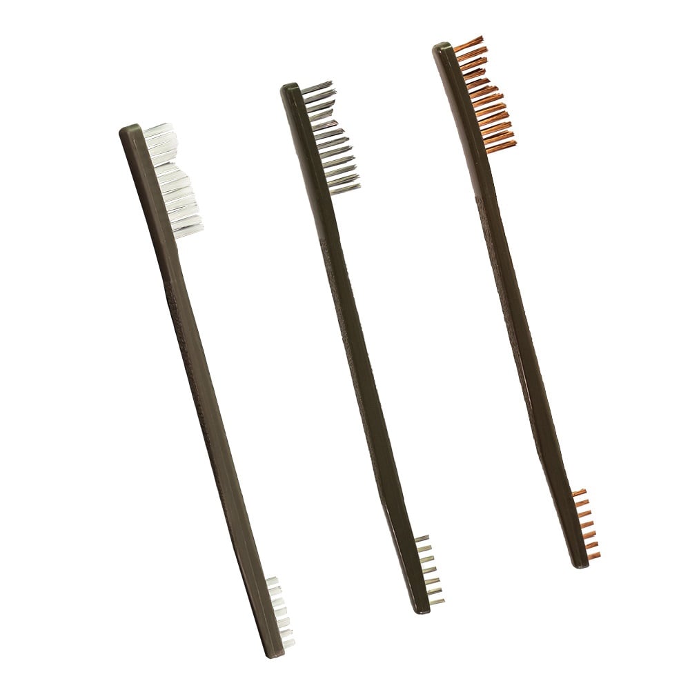 Otis Bronze/Nylon/Stainless Steel 3-Pack AP Brush - Comprehensive 3-Pack of AP Brushes - FG3163