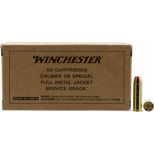 Winchester Ammo .38 Special 130 Grain FMJ Brown Box Service Grade - 50rd Box