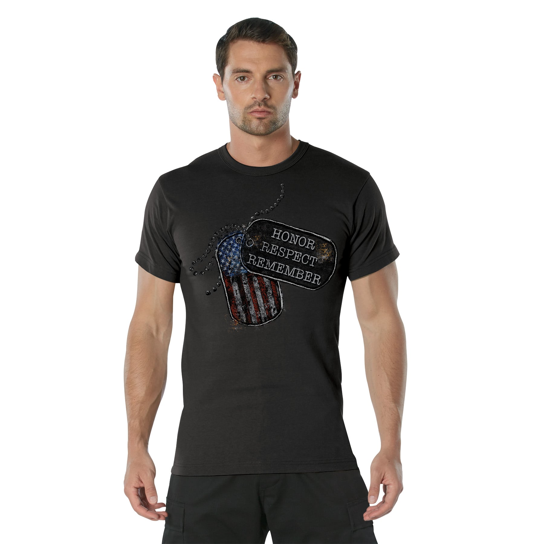 Rothco Honor Respect Remember T-Shirt - Black, X-Large