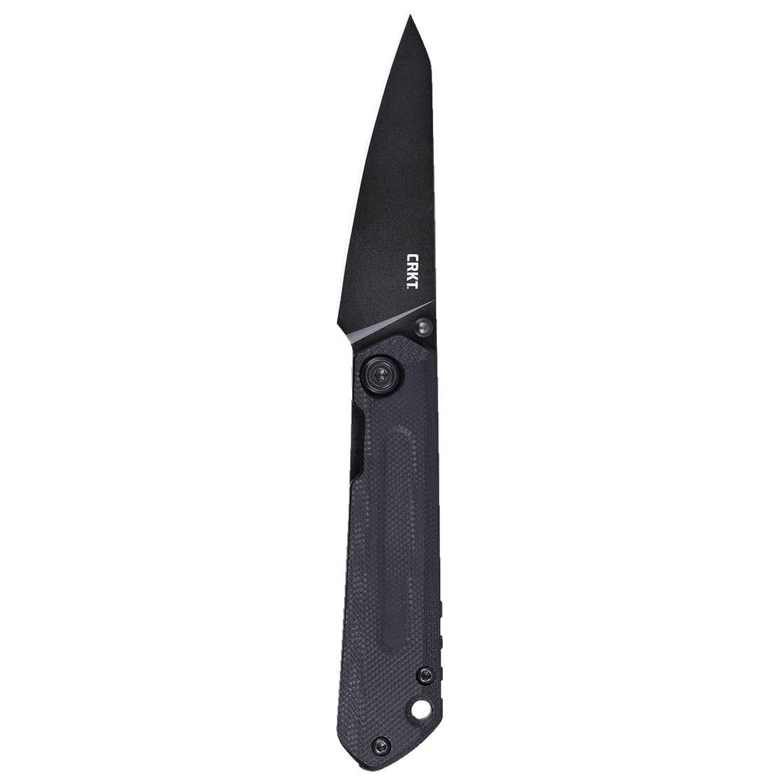 CRKT Straight Frame Lock Folding Knife Reverse Tanto, Black