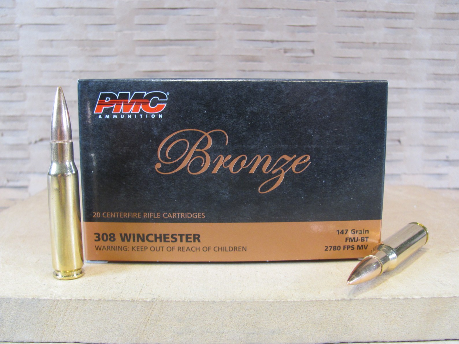 500 Round Case – 308 Win 147 Grain FMJ PMC Bronze Ammo 308B
