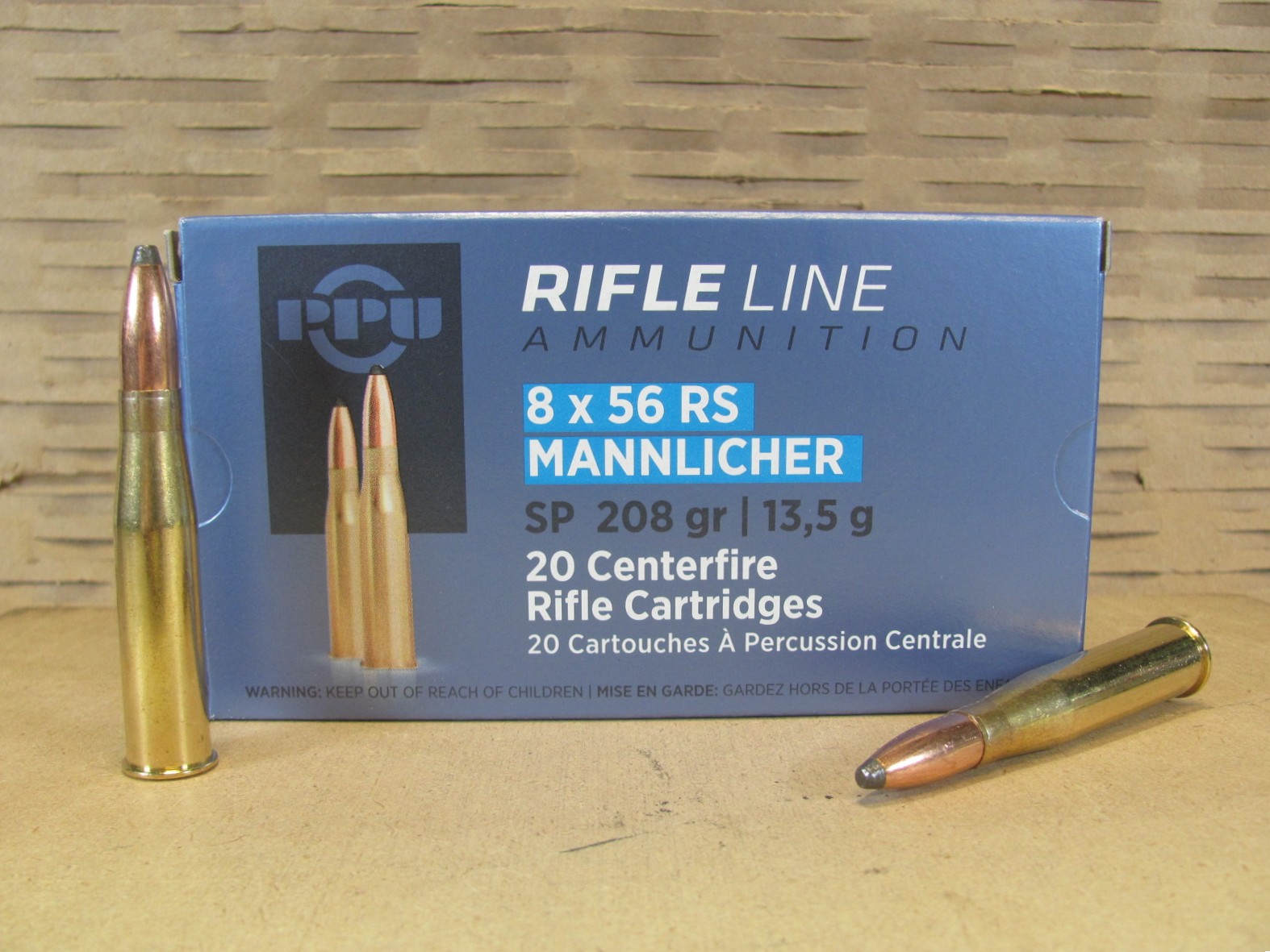200 Round Case – 8x56R MANNLICHER 208 Grain Soft Point Prvi Partizan Ammo PP856S