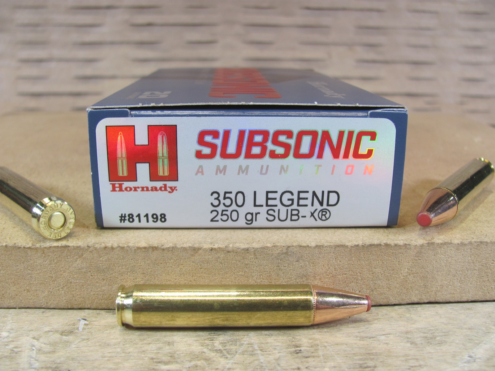 200 Round Case – 350 Legend 250 Grain SUB-X Hornady Subsonic Ammo – 81198